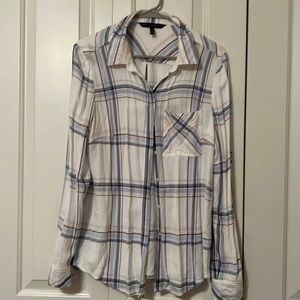 Plaid long sleeve shirt WHBM
